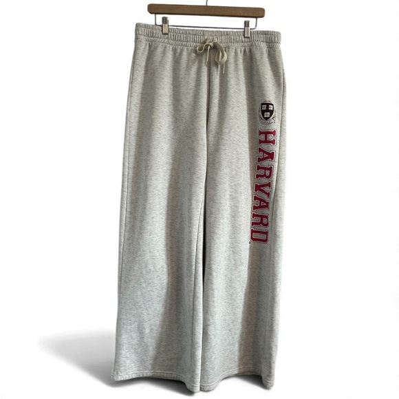 Harvard Gray Wide Leg Lounge Pants - Picture 2 of 4